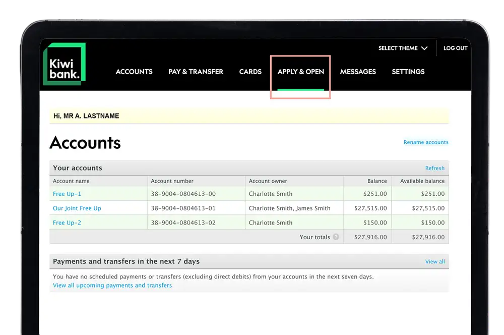 Order a card in internet banking step 2