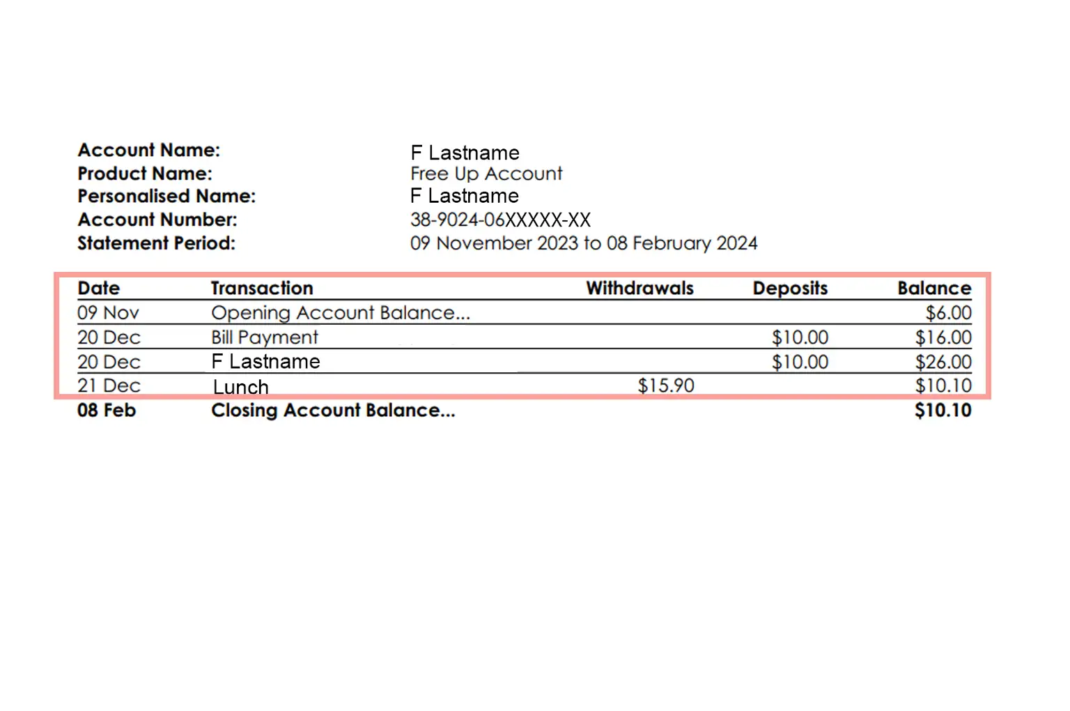 Transaction Details