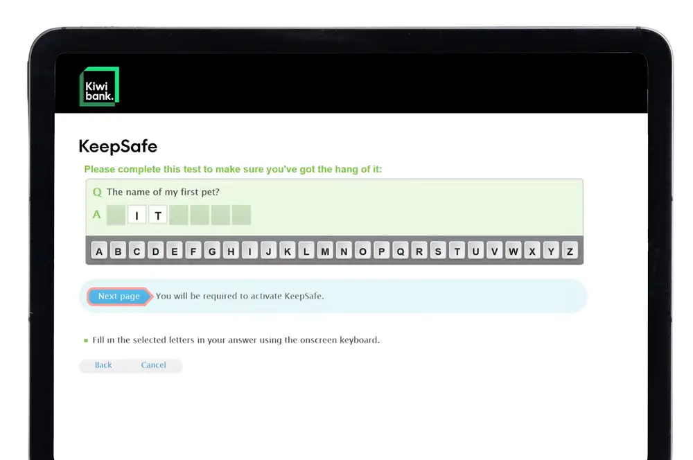 Keepsafe test question