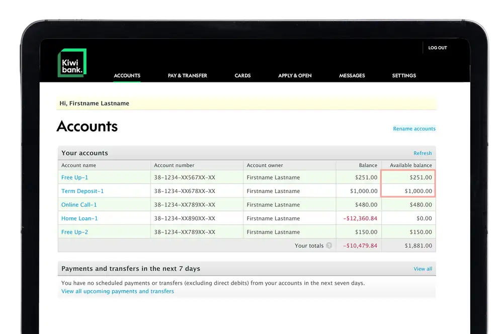 Account balance IB