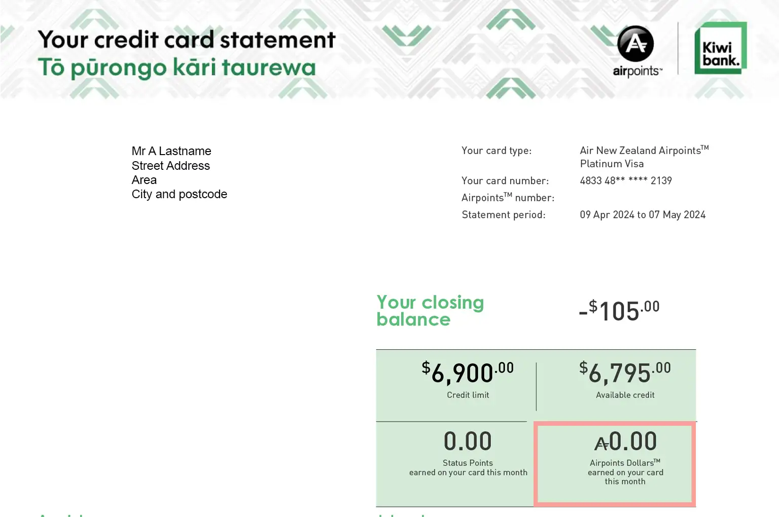 Airpoints dollars