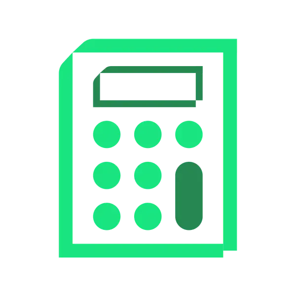 Calculator icon green