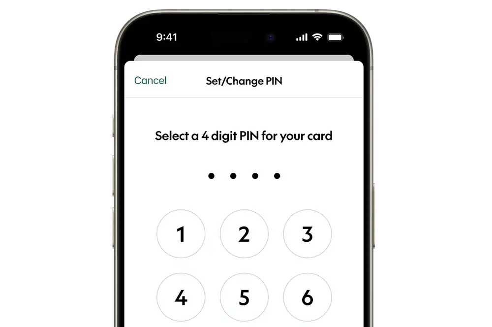 Change pin within mobile app