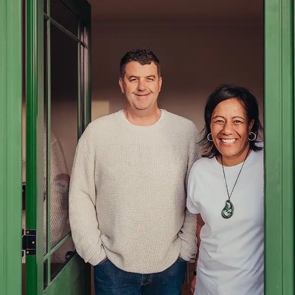 Couple in doorway