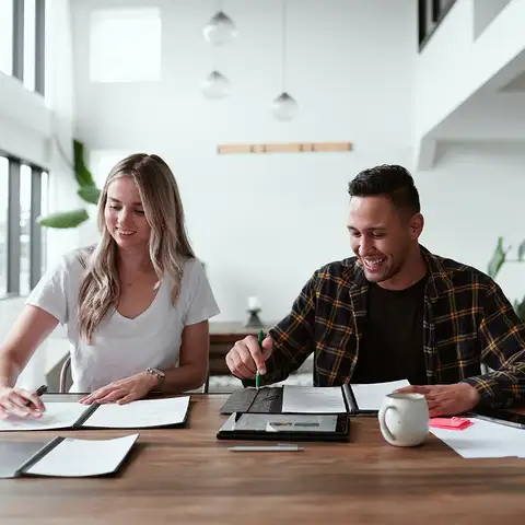 Staff working in office