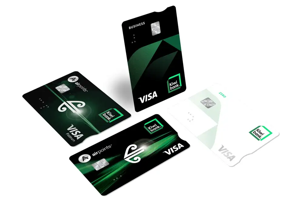 Credit cards angled white with shadows