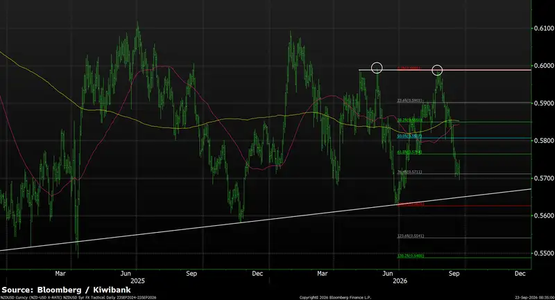 Chart of NZDUSD exchange rates