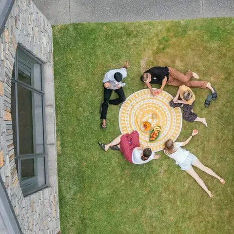 Family picnic outside