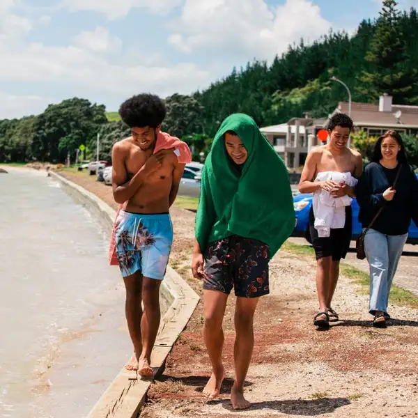Friends on beach
