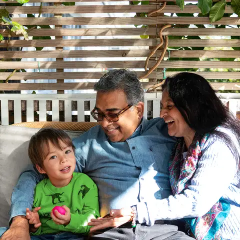 Grandparents and child