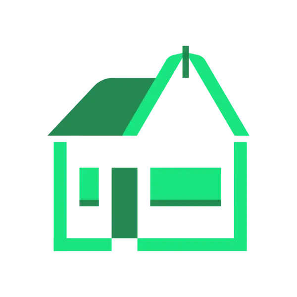 House representing next home icon green