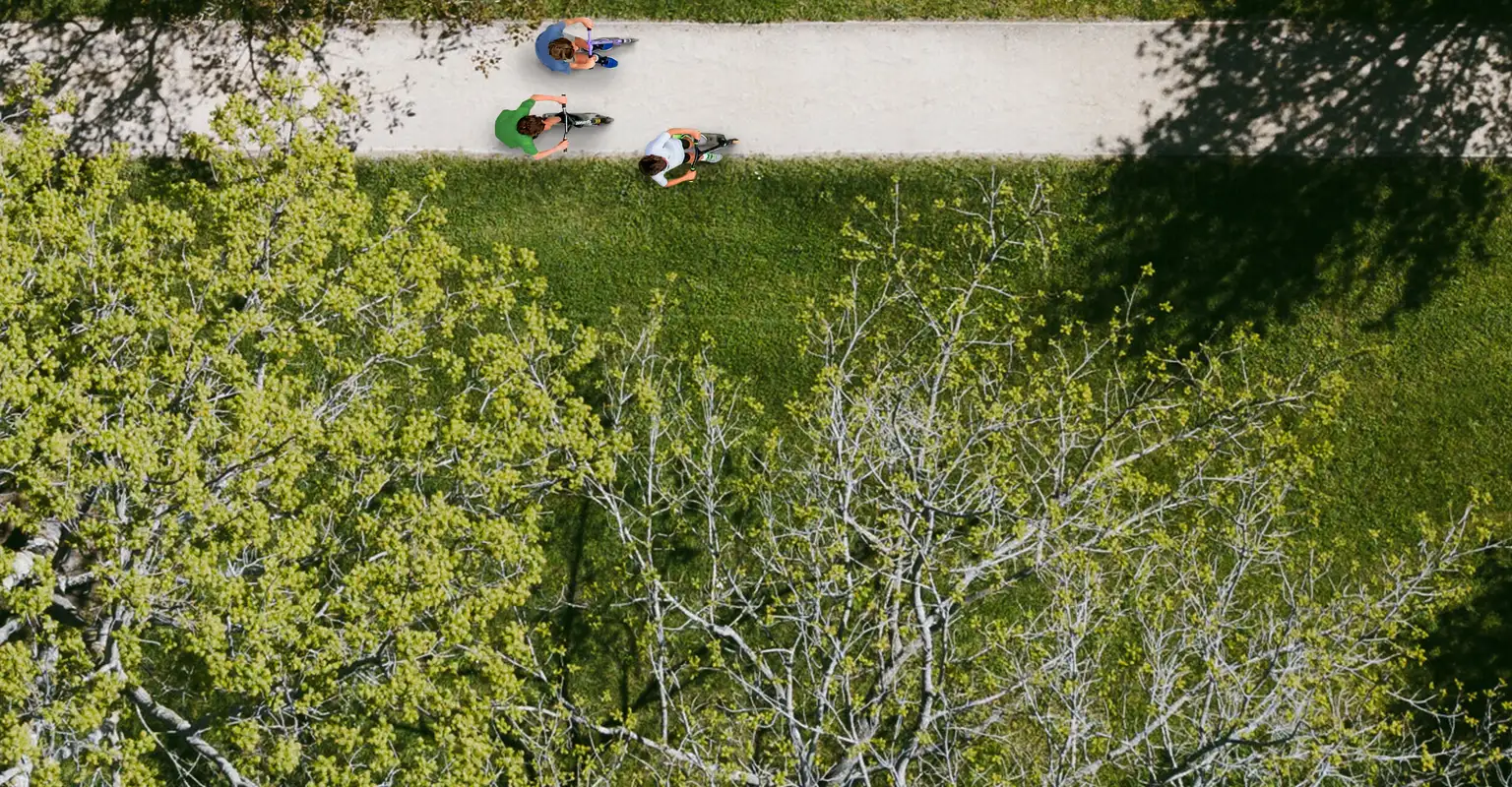 Kids biking