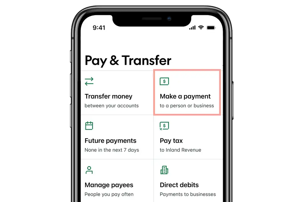 KB App make a payment