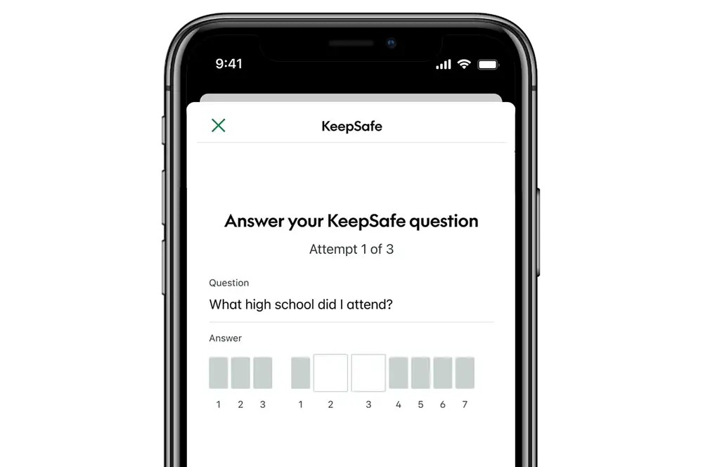 KB App new payee Keepsafe V2