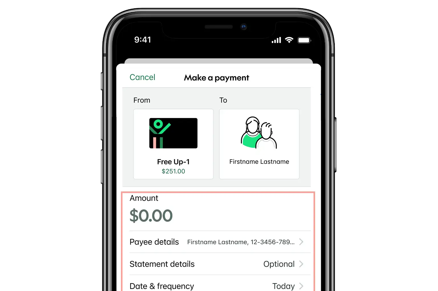 KB App payment details V2