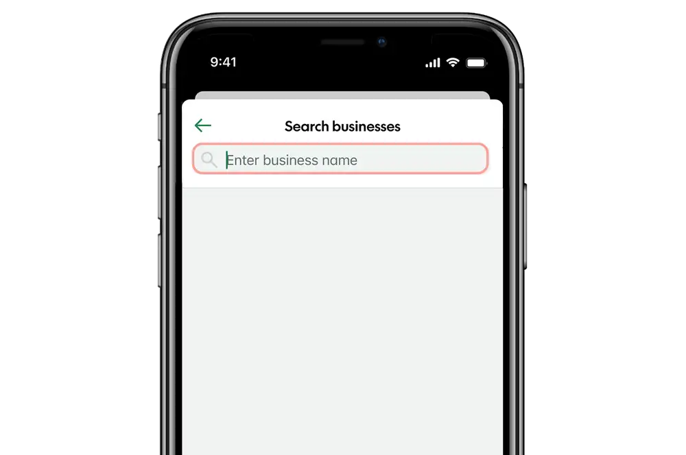 KB App search businesses