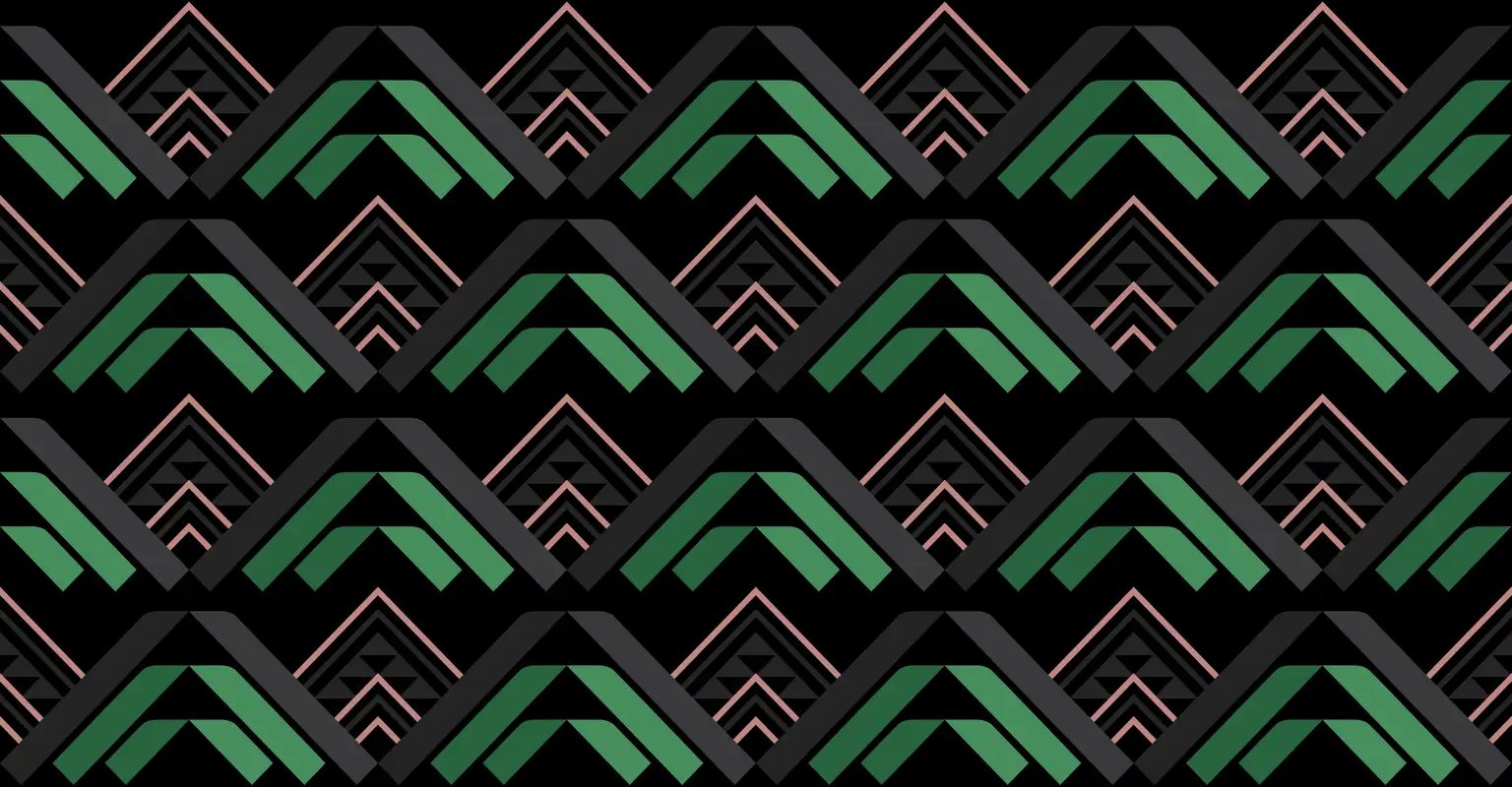 Tohu pattern artwork green and pink