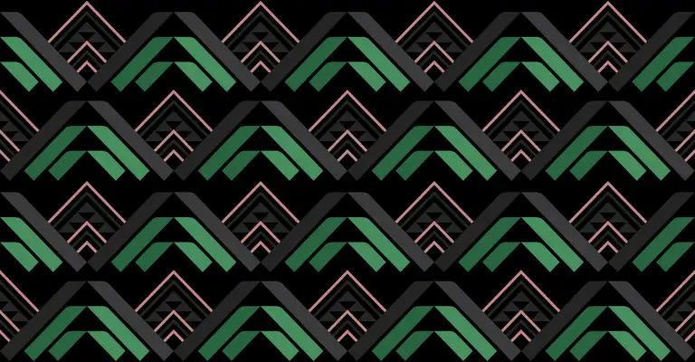 Tohu pattern artwork green and pink