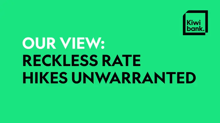 Title image reckless rate hikes unwarranted - on green background