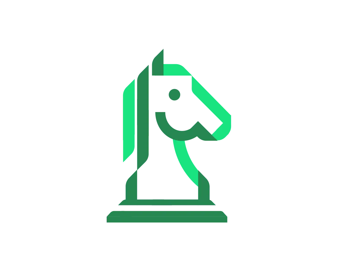 Knight chess piece icon green