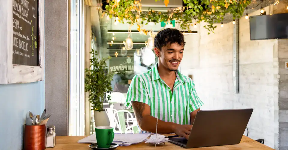 Man with laptop