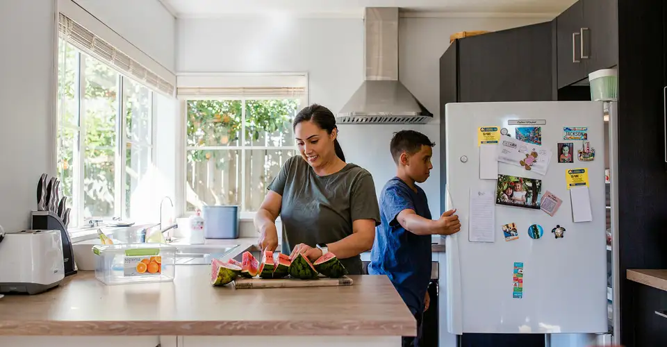 Mother in the kitchen