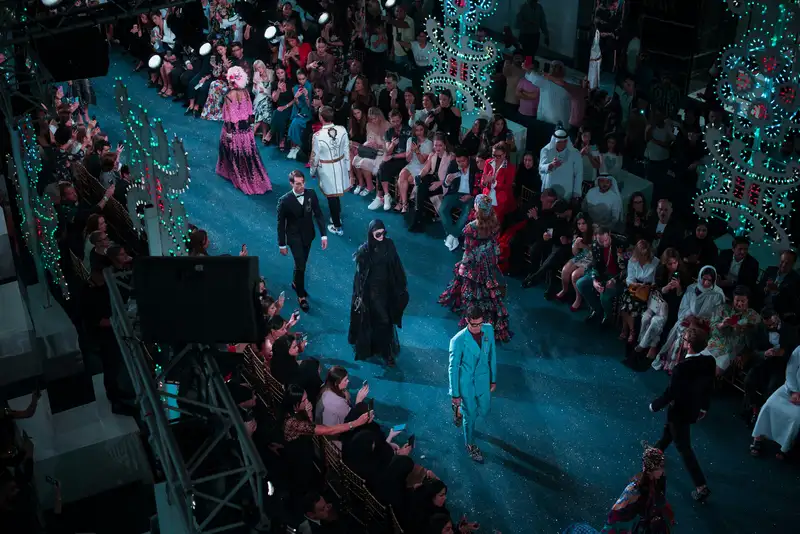 Image of models on a runway