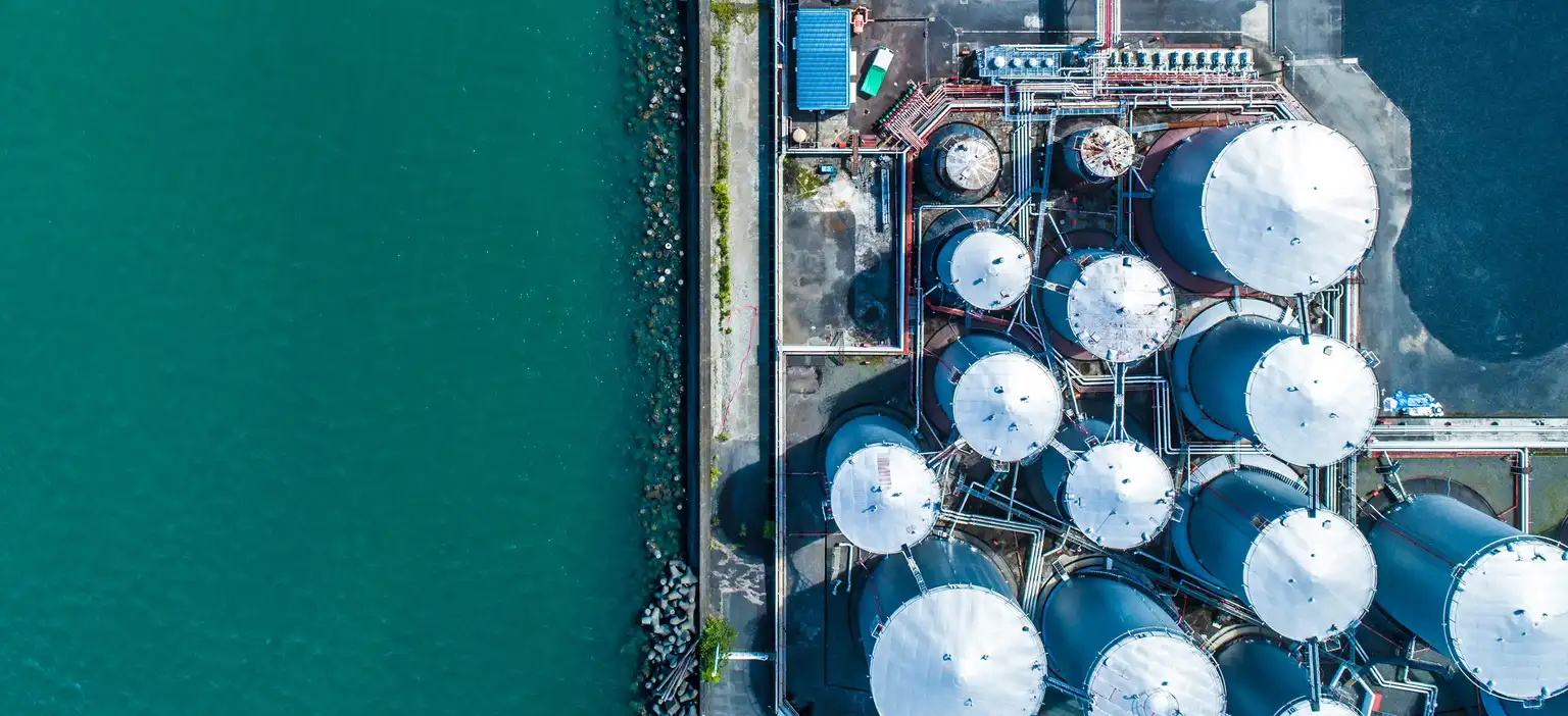 Sea and the factory flipped