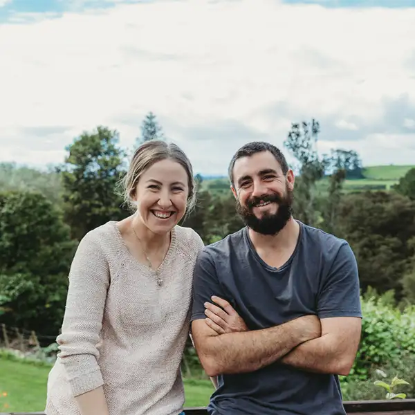 Siblings together outside