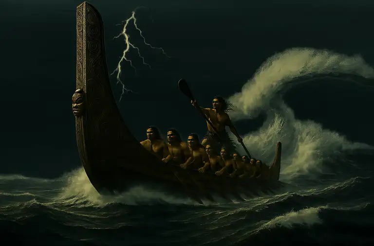 A waka in a storm