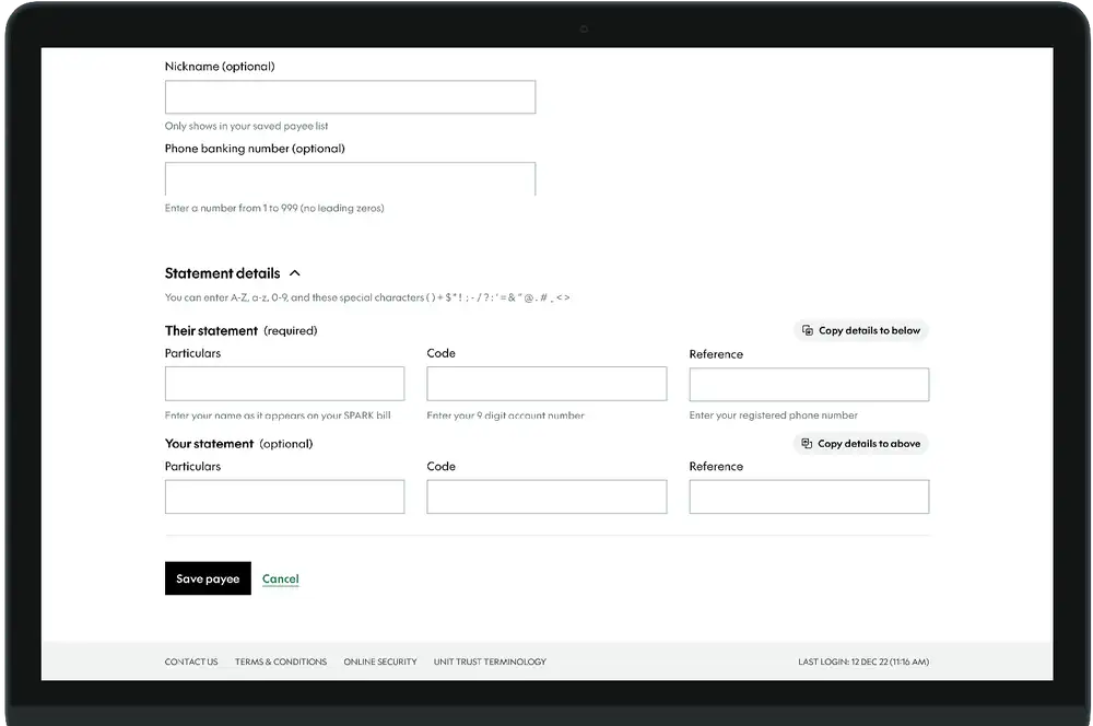 add business details