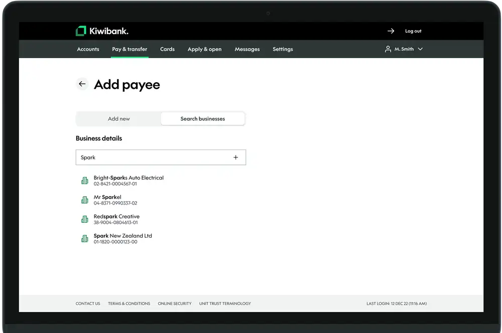 add business search results