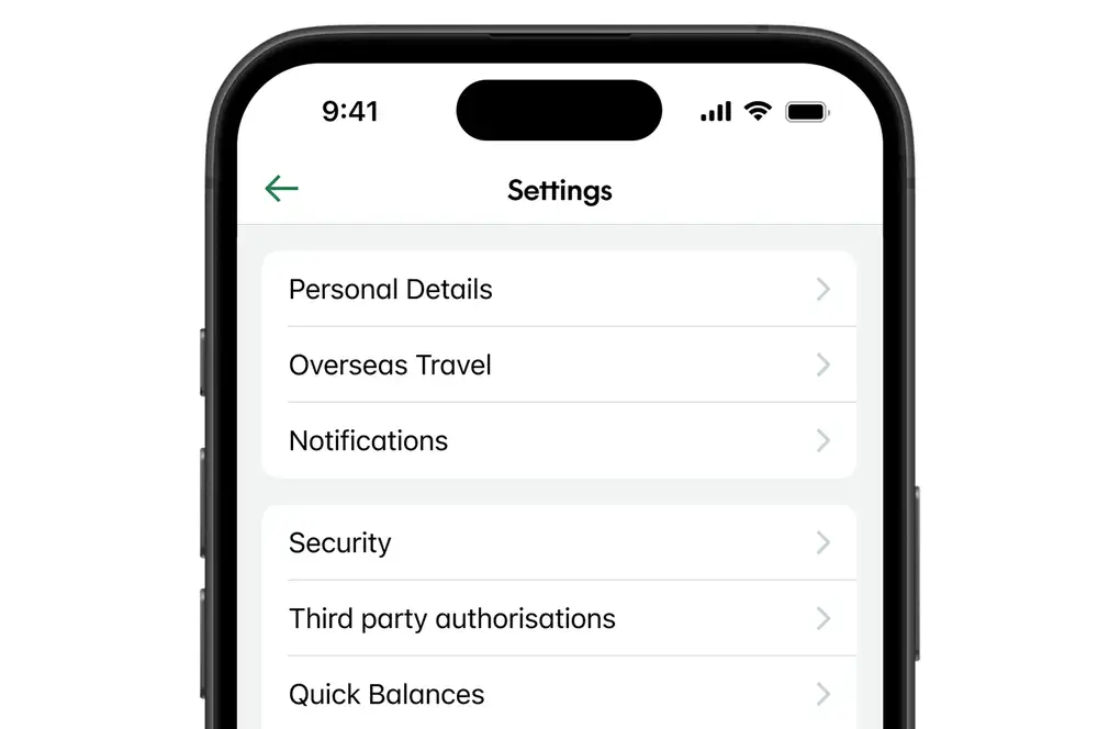 app settings
