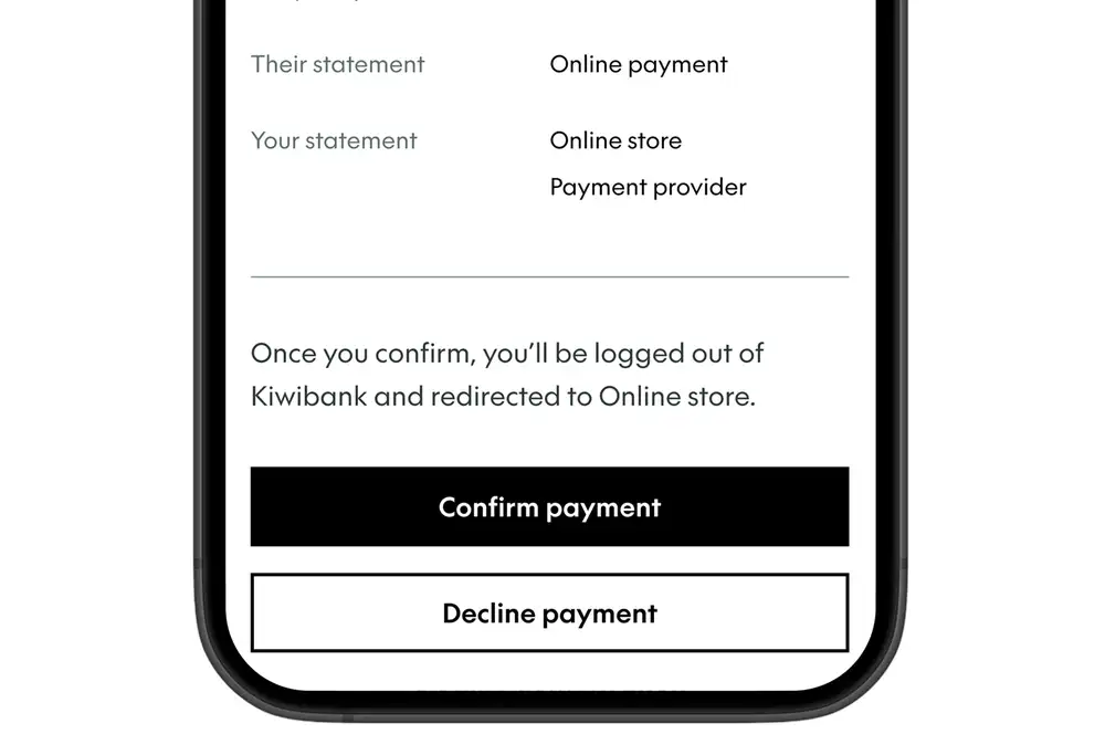 confirm payment