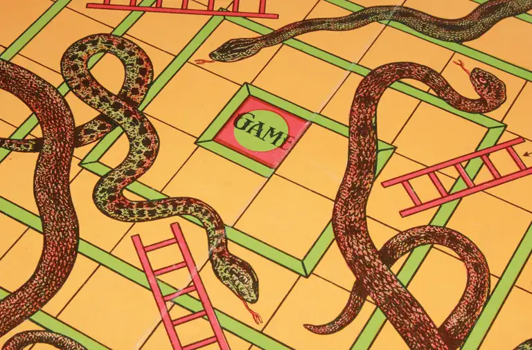 Image of snakes and ladders game