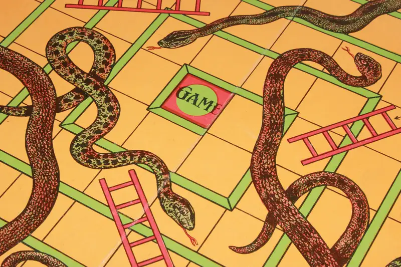 Image of snakes and ladders game