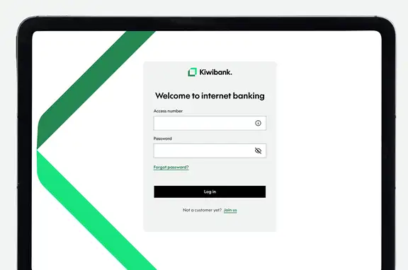 new internet banking login screen
