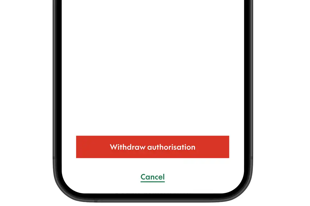 withdraw authorisation
